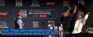 Conor: “Predigo que le reacomodaré la cara”, así fue la intensa rueda de prensa de UFC 205