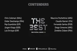 Los 10 nominados por la FIFA al mejor entrenador del 2016