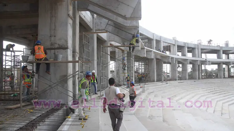 El nuevo estadio nacional de béisbol avanza en un 62% de construcción general 