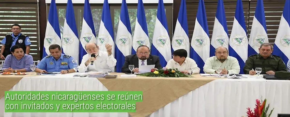 Autoridades nicaragüenses se reúnen con invitados y expertos electorales