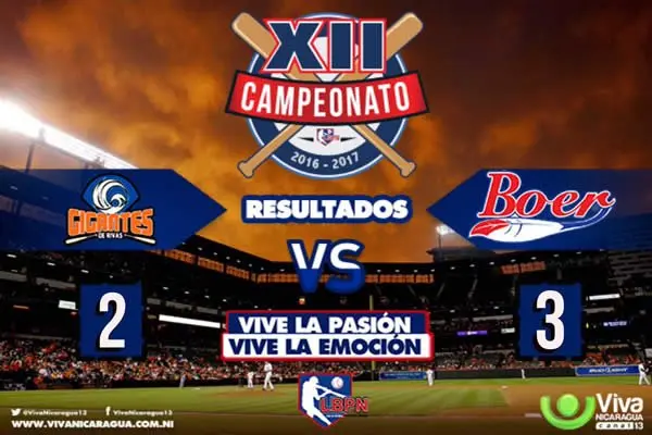El Bóer derrota 3x2 a los Gigantes y vuelve al sub-liderato de la liga profesional