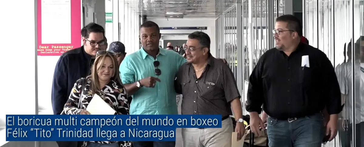 El boricua multi campeón del mundo en boxeo Félix "Tito" Trinidad llega a Nicaragua