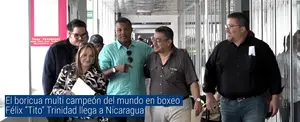 El boricua multi campeón del mundo en boxeo Félix "Tito" Trinidad llega a Nicaragua