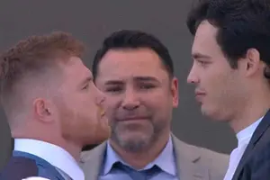 Primer careo entre Sául "Canelo" Álvarez y Julio César Chávez Jr.