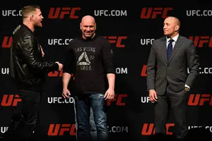 Georges St-Pierre y Michael Bisping promueven su combate sin dar fecha
