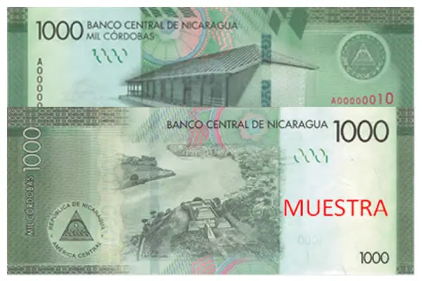 Banco Central informa sobre emisión de billetes de 1000 córdobas