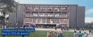 Construcción del Polideportivo Alexis Argüello lleva un 52% de avance