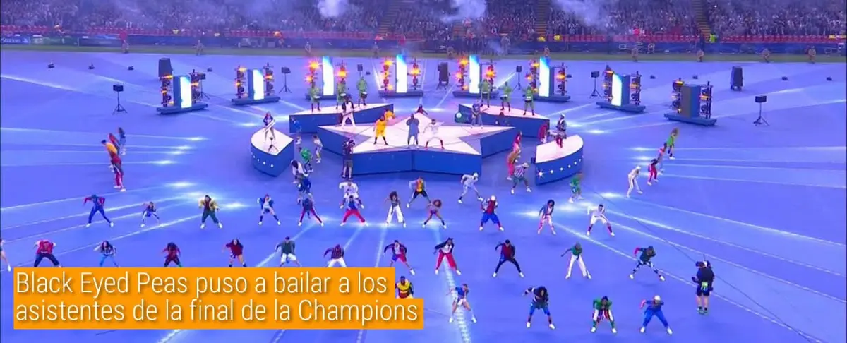 Black Eyed Peas puso a bailar a los asistentes de la final de la Champions