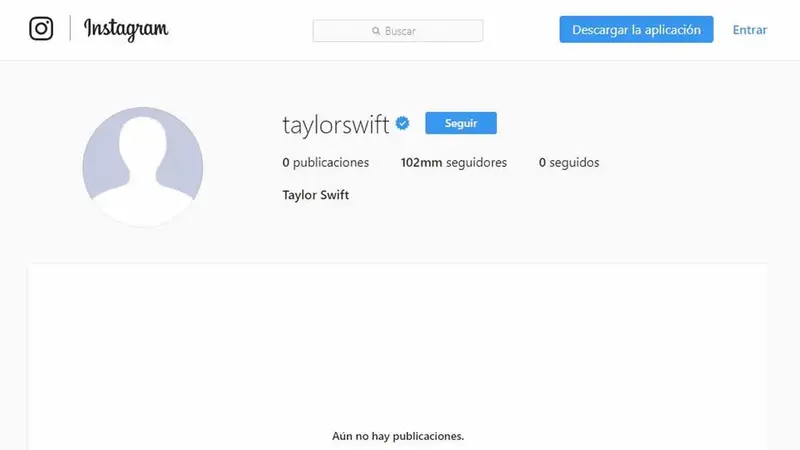 Fotografías de Taylor Swift desaparecen por arte de magia de sus redes sociales