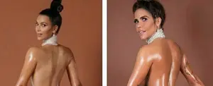Modelo brasileña recrea atrevida fotografía de Kim Kardashian