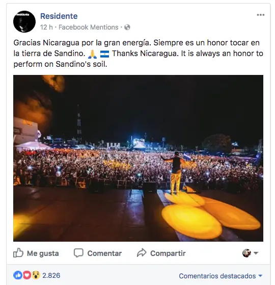"Residente" puso a vibrar a fanáticos nicaragüenses con su música