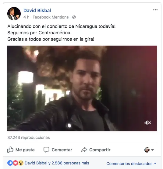 Después de una década, David Bisbal vuelve a deleitar a Nicaragua con su talento