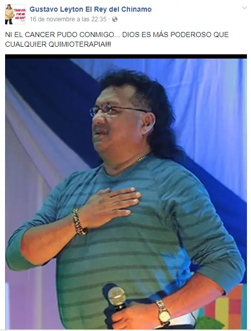 Gustavo Leytón revela tener cáncer