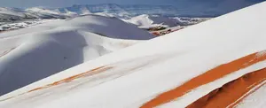 El desierto del Sáhara es cubierto de nieve