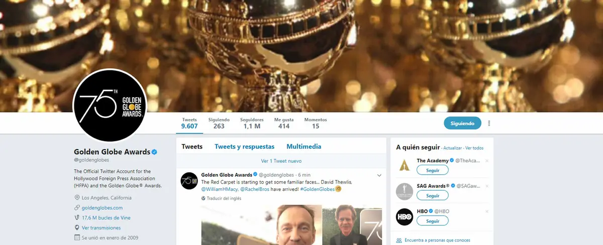Globos de Oro hace estallar Twitter con expectativas de Cinefílicos