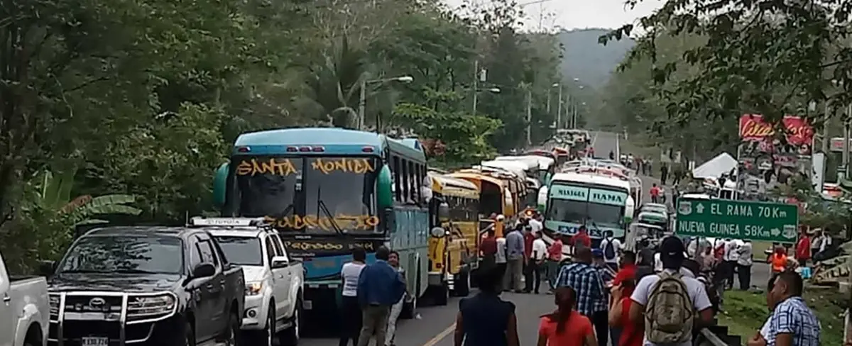 Caravana de Nueva Guinea, El Coral, El Rama y Muelle de los Bueyes se enrumba a la capital