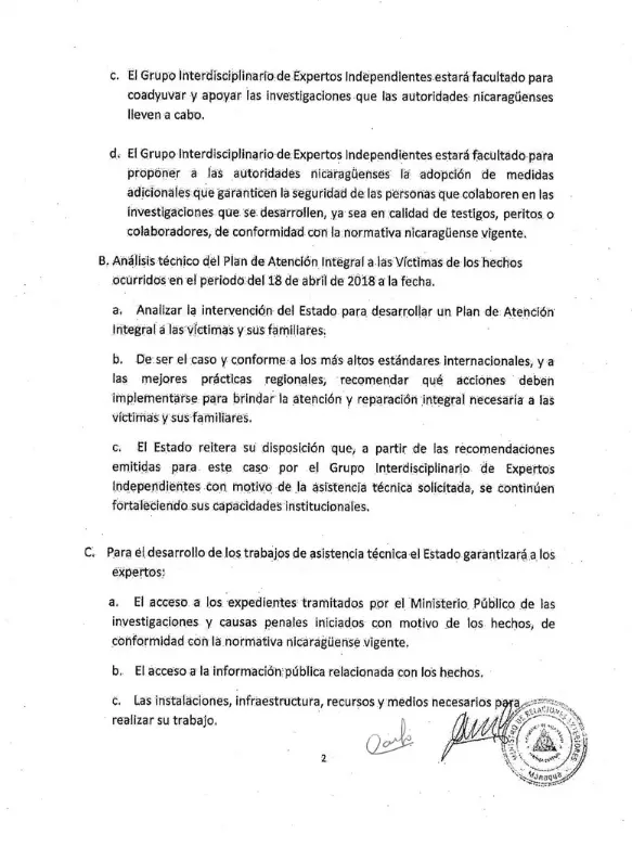 OEA organiza grupo de expertos independientes para investigar muertes por violencia en Nicaragua