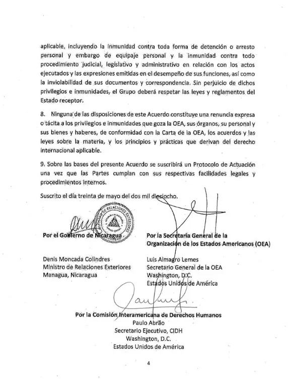 OEA organiza grupo de expertos independientes para investigar muertes por violencia en Nicaragua