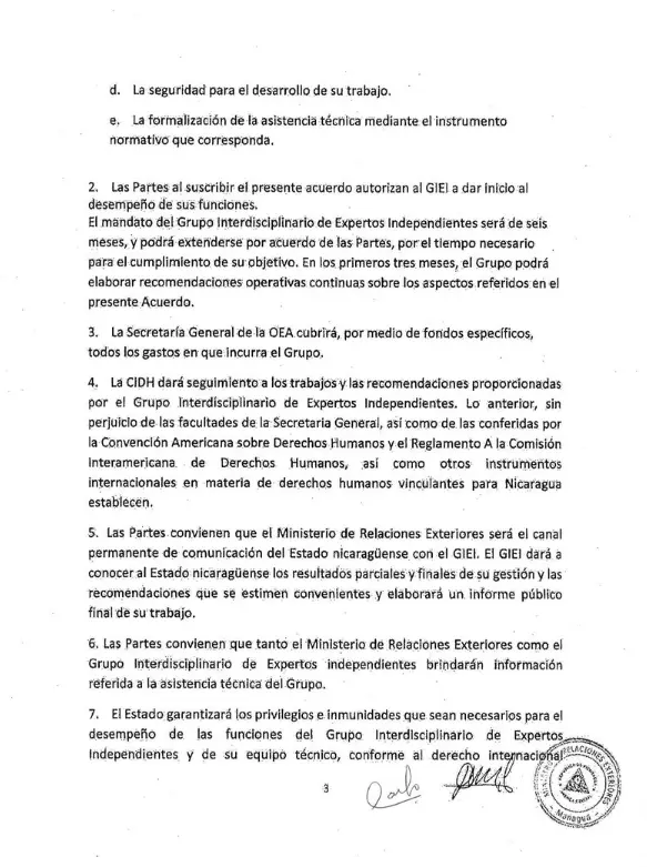 OEA organiza grupo de expertos independientes para investigar muertes por violencia en Nicaragua