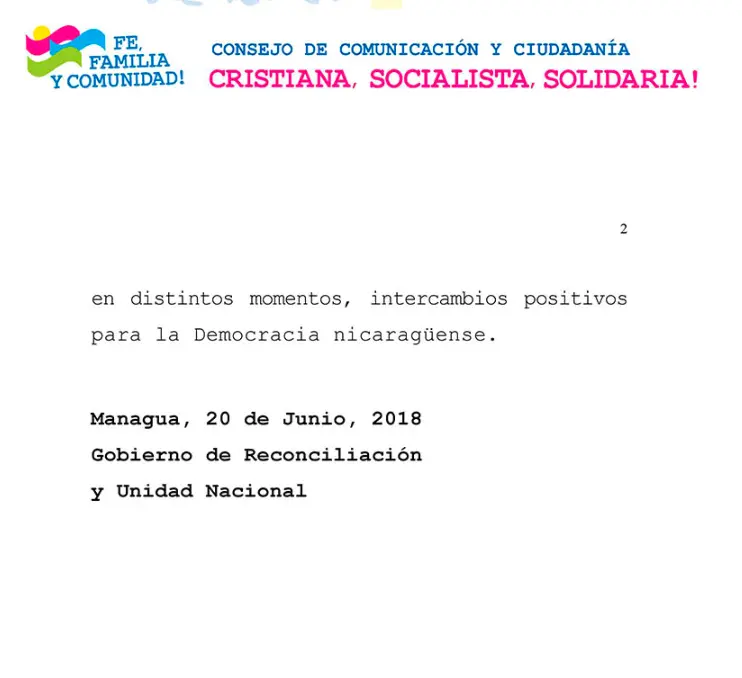 Gobierno de Nicaragua expresa sus condolencias ante el fallecimiento de Dante Caputo, ex-Canciller de la República Argentina