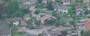 Impactante deslizamiento de tierra en Bussoleno, Italia