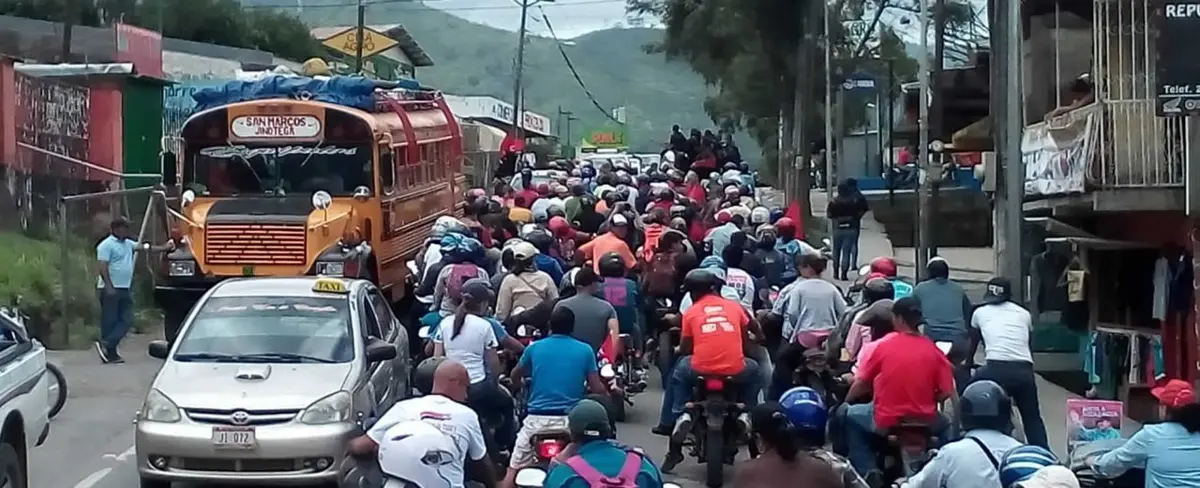Pueblo Jinotegano realiza caravana en respaldo a los sandinistas asediados
