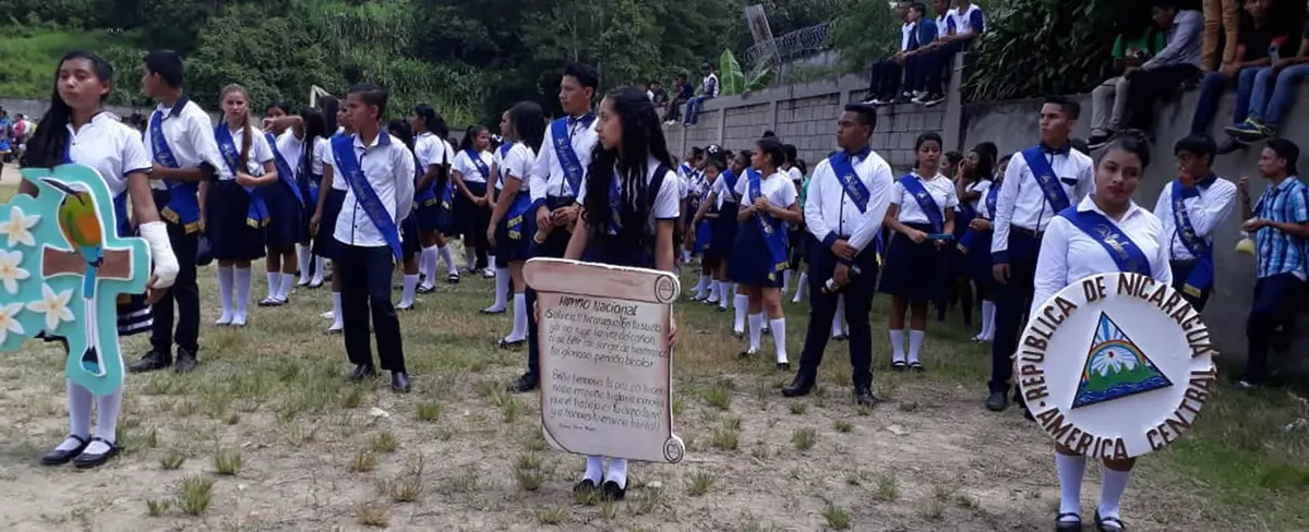 Comunidad educativa de San Juan de Río Coco celebra el Día de la Independencia