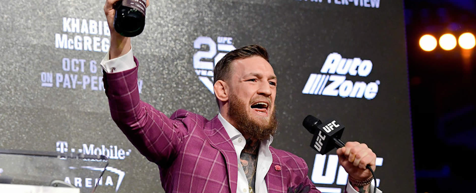 Provocaciones, whiskey y mala sangre en primer choque entre Khabib y Conor