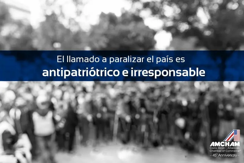 Empresa Privada de Costa Rica cataloga de antipatrioticas protestas en ese país