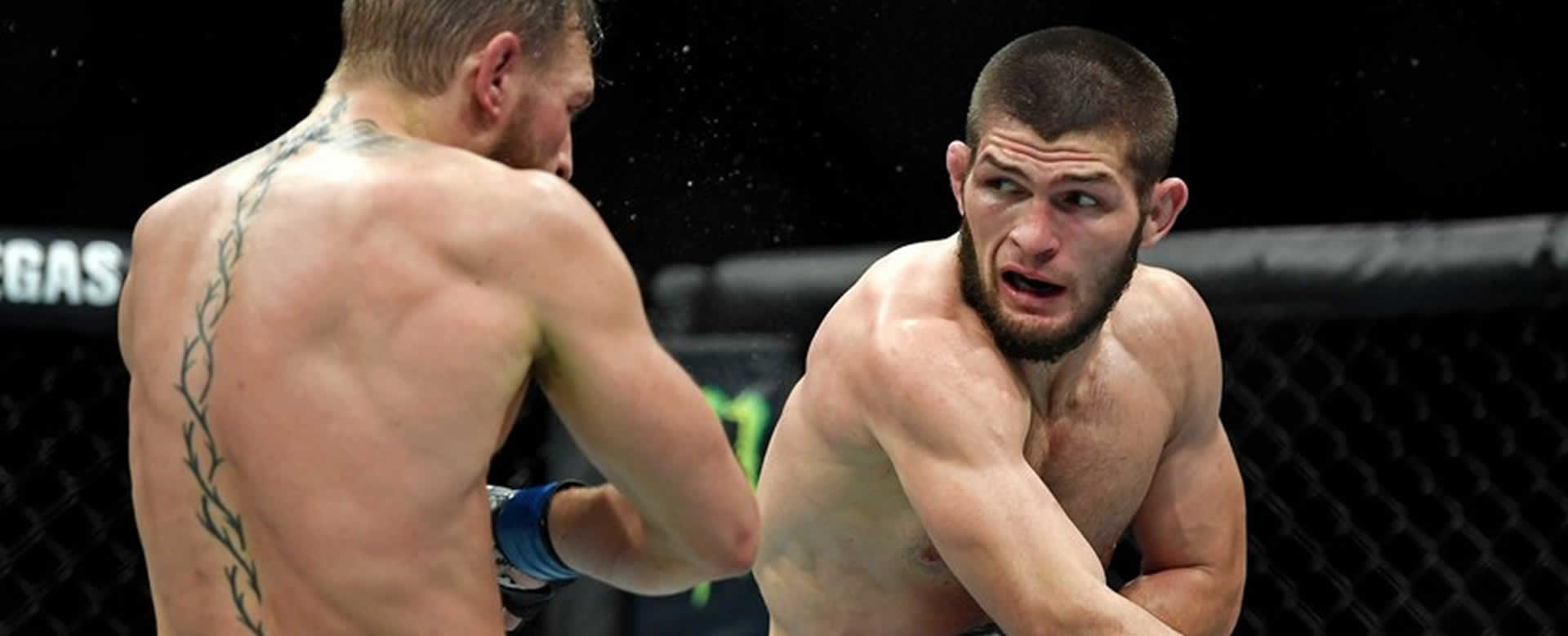 Nurmagomédov le asestó un puñetazo a McGregor  que lo mandó a la lona