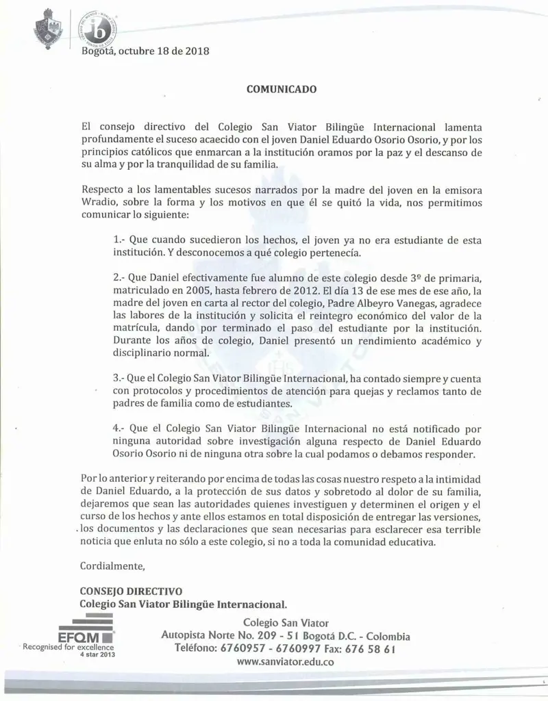 Joven se suicidó años después de ser abusado por curas en Bogotá