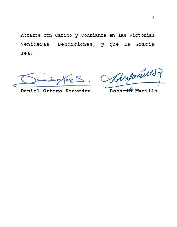 Daniel y Rosario envían mensaje felicitaciones a compañera Cilia Flores por su cumpleaños  