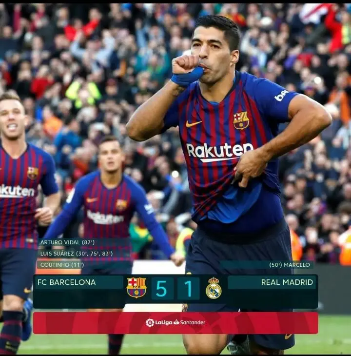 El Barcelona volvió a superar al Real Madrid 5 a 1