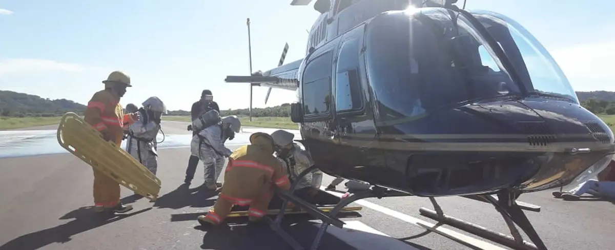 Realizan simulacro general de emergencia en accidente aéreo