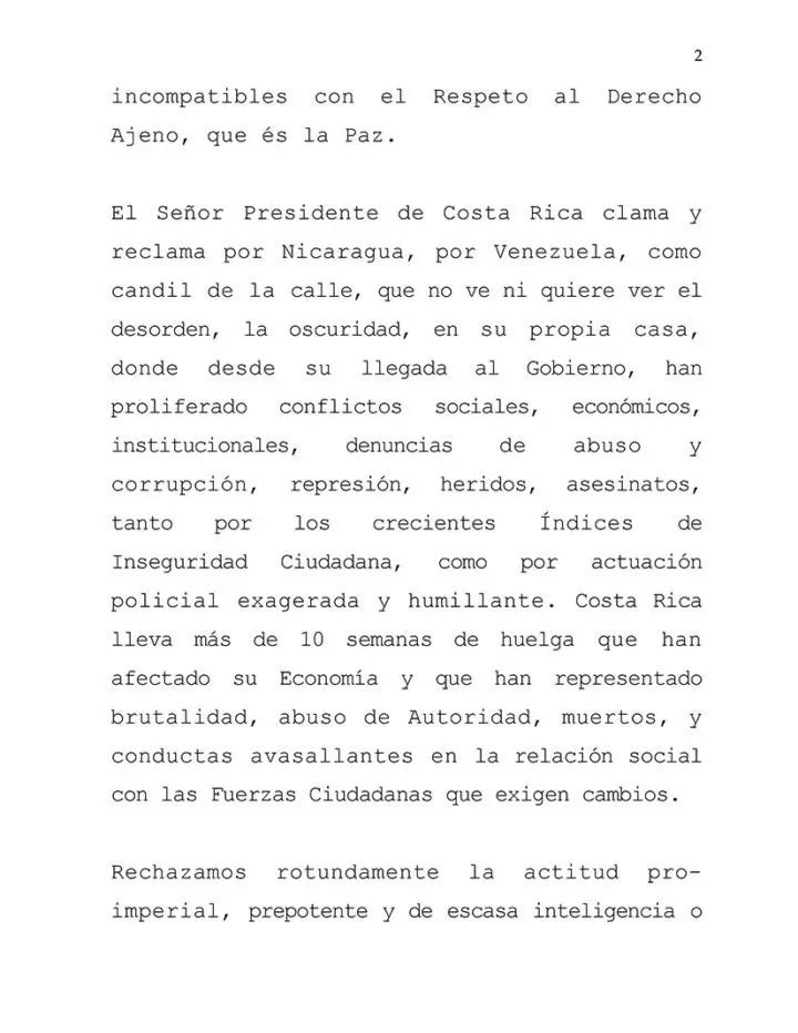 Ministerio de Relaciones Exteriores emite Nota de Prensa 
