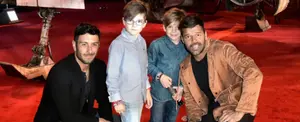 Los mellizos cumplen diez años junto a Ricky Martín y Jwan Yosef