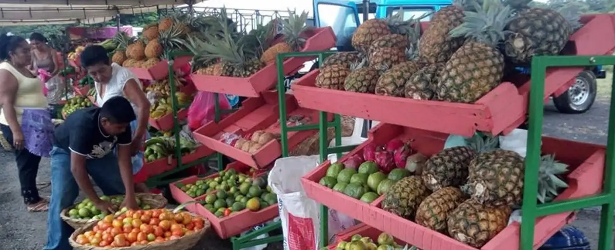 Comerciantes del mercado campesino ofertan sus productos a precio solidario 