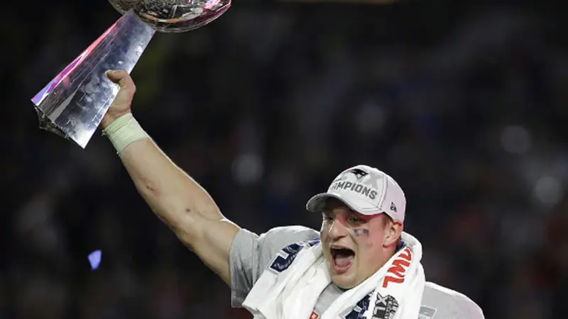 Rob Gronkowski, el ala cerrada de los Patriots de Nueva Inglaterra se retira de la NFL