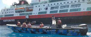 Crucero Fram arriba a Corn Island, Caribe Sur