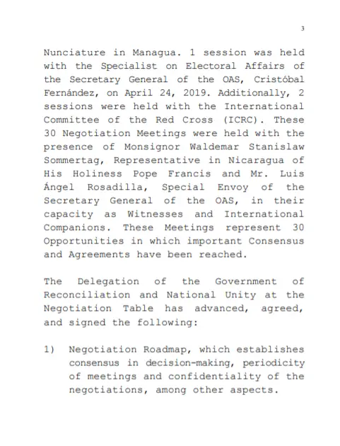 Nicaragua reitera ante OEA compromiso y esfuerzo del Estado por lograr entendimiento y Paz