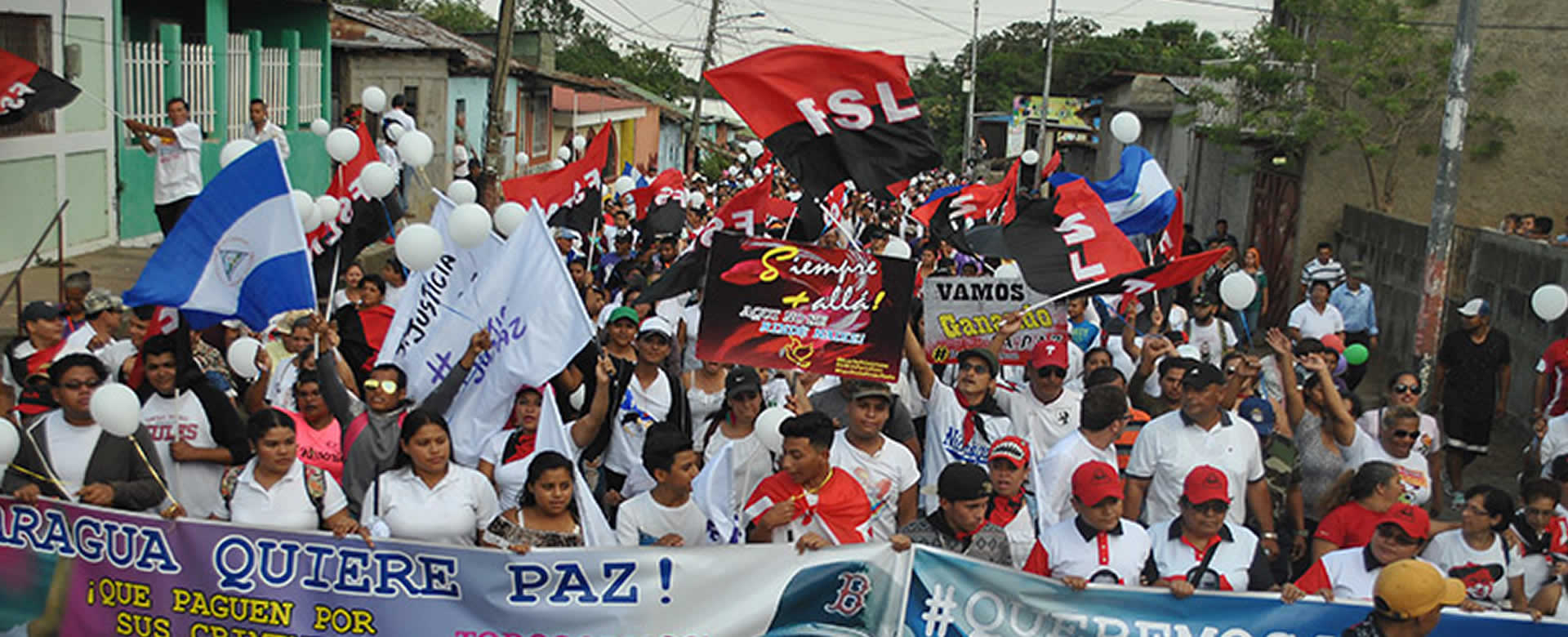 Familias de Carazo realizan caminata bajo el lema "Nicaragua, Trabajo y Paz"