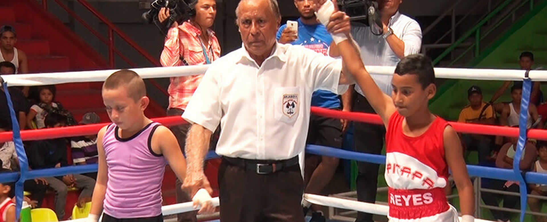 Gimnasio Nicarao sede del segundo torneo de boxeo Enrique "Polvorita" Martínez in Memoriam