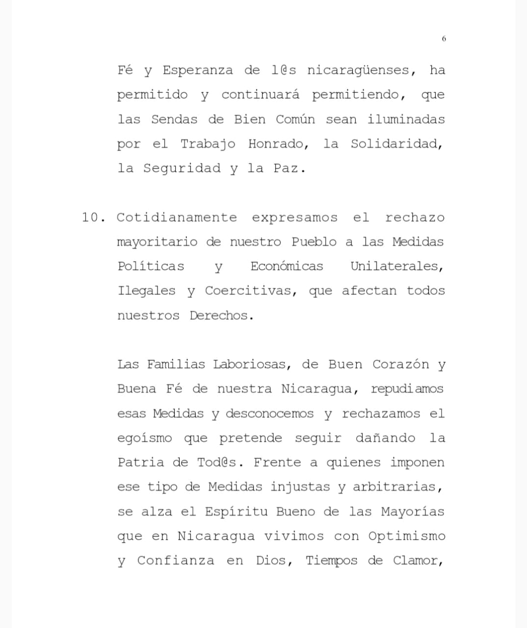 Nota de Prensa de la Delegación del GRUN en la mesa de negociación por el entendimiento y la paz en Nicaragua