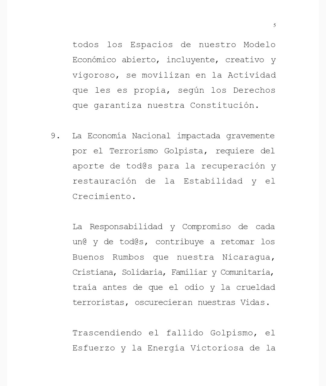 Nota de Prensa de la Delegación del GRUN en la mesa de negociación por el entendimiento y la paz en Nicaragua