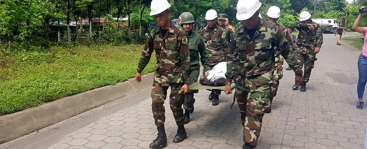 Familias de Chinandega participan en el Ejercicio Nacional Multiamenazas