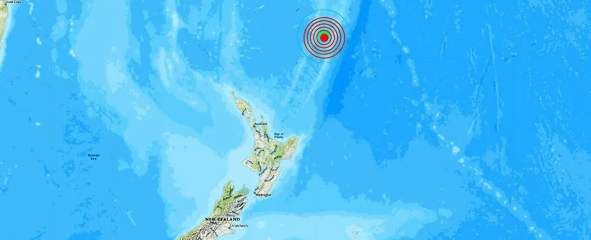 Un sismo de magnitud 6,3 se registra cerca de la costa de Nueva Zelanda