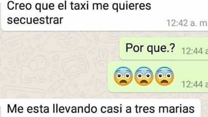 “Creo que el taxi me quiere secuestrar” fue el mensaje desesperado que envío Daniela Ortiz Ramírez de 18 años a un amigo a través de la red social de WhatsApp. Este hecho ocurrió el 18 de mayo del presente año en México. Sin duda, el temor que sienten los usuarios al abordar un taxi es que lo asalten, secuestren, abusen e incluso lo asesinen. Esta tragedia le sucedió a Daniela Ramírez al salir de su trabajo, una pizzería ubicada en la Alcaldía de Xochimilco, al sur de la capital de México. Asimismo, ella abordó un taxi para reunirse con sus amigos, sin embargo, nunca llegó al lugar. Mientras Daniela iba en el taxi le escribió a un amigo pidiendo ayuda. Pues, su instinto le decía que algo andaba mal. Estos fueron los mensajes que ella envío. 