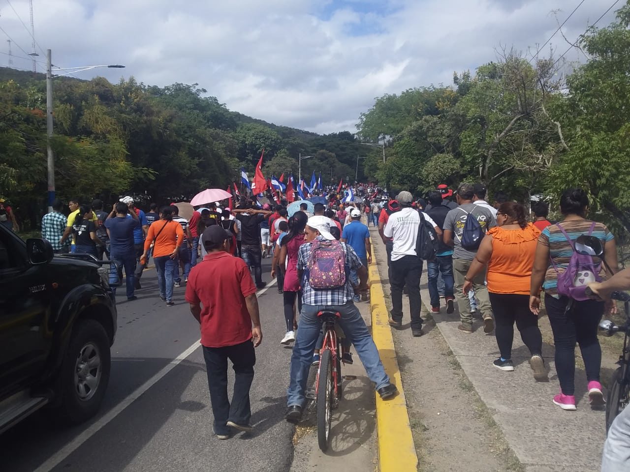 Familias somoteñas participan del Repliegue hacia Santa Rosa
