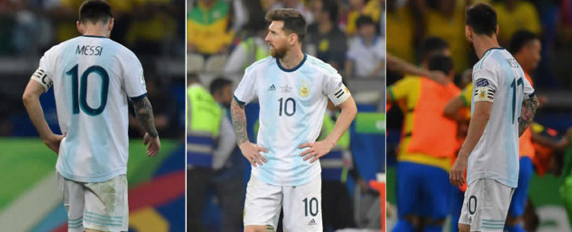 Messi explota contra el árbitro tras la derrota con Brasil