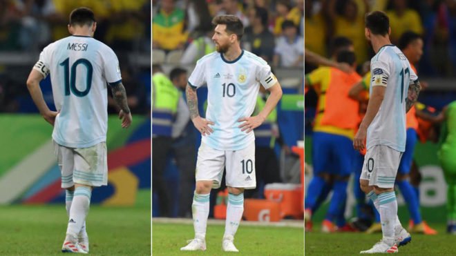 Messi explota contra el árbitro tras la derrota contra Brasil